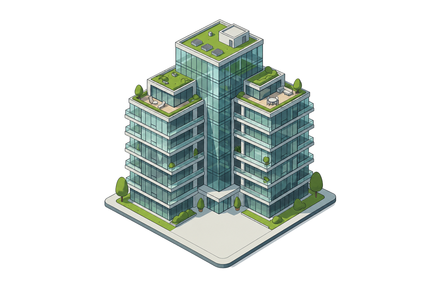 Ilustración de edificio Knock